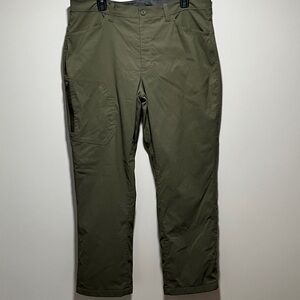 Men's Eddie Bauer Fleece Line Olive Green Tech Pants